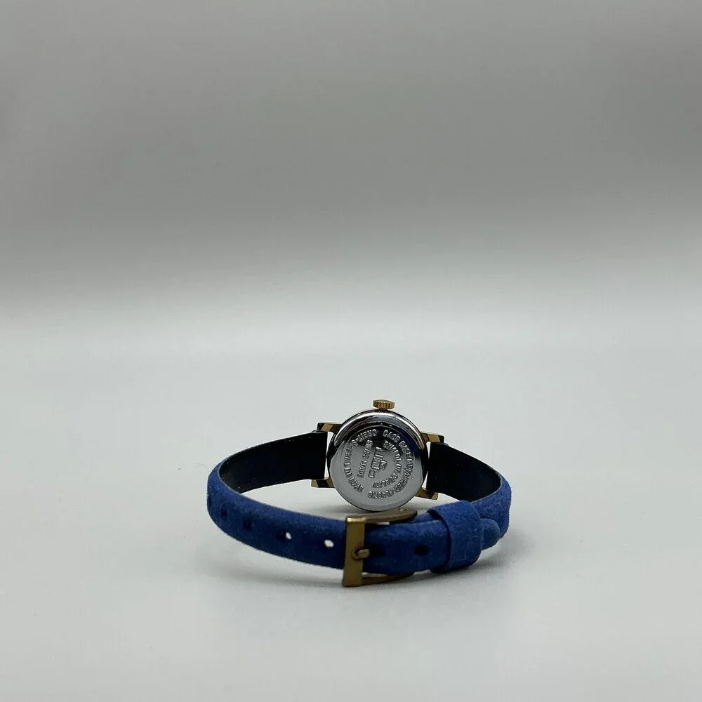 VintageAH Riise Womens Watch 23mm Mystery Dial Blue Bezel 17 Jewels Manual Swiss